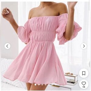 Altar'd State Women's Pink Strapless Dress